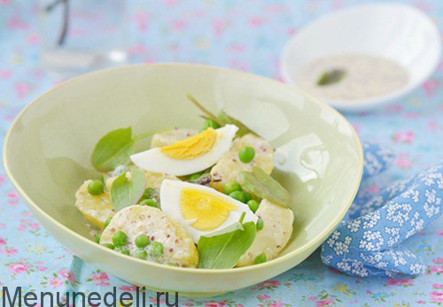Картофельный салат с йогуртовым соусом | Меню недели