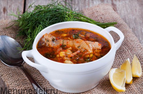 Фасолевый суп с курицей
