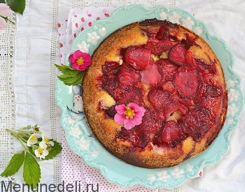Пирог с клубникой | Меню недели
