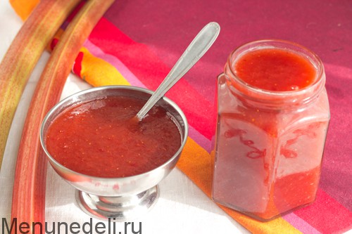 Варенье из ревеня с клубникой | Меню недели