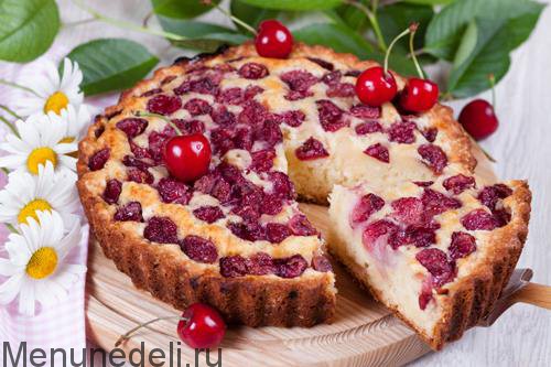 Пирог из черешни | Меню недели