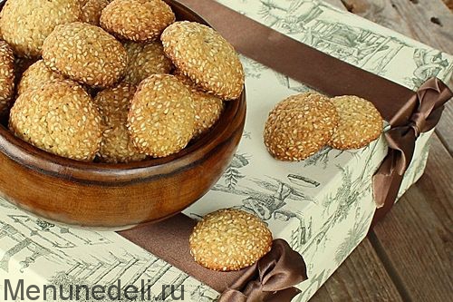 Рецепт кунжутного печенья | Меню недели