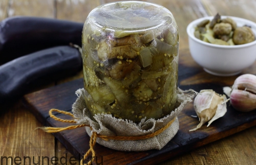 Рецепт баклажанов с грибами на зиму | Меню недели