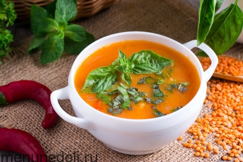 Рецепт турецкого супа с булгуром и чечевицей | Меню недели