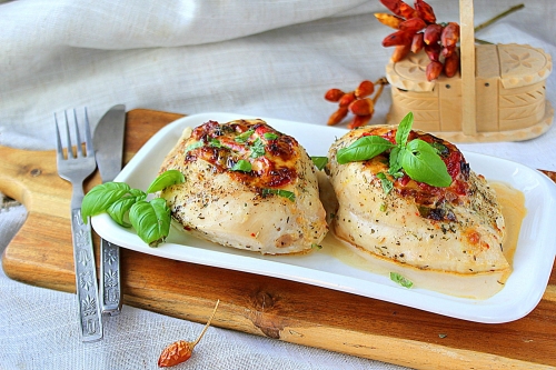 Кармашек из куриного филе