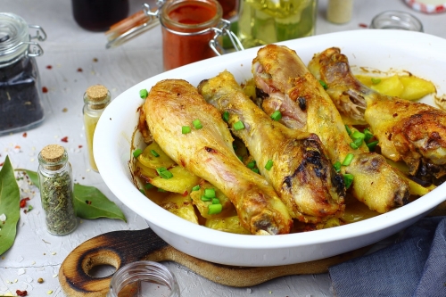 Курица карри с картошкой