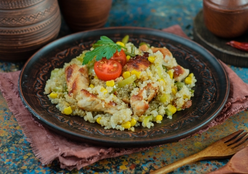 Киноа с индейкой и овощами: рецепт пошаговый с фото | Меню недели