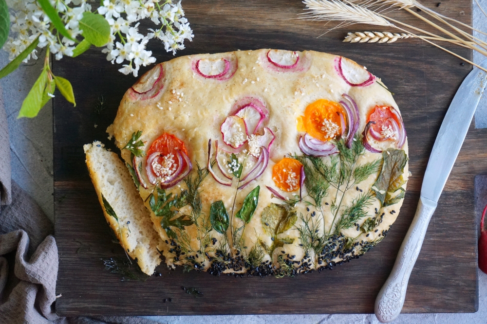 Фокачча с зеленью и овощами: пошаговый рецепт с фото | Меню недели