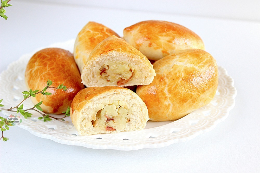 Пирожки с картошкой в духовке: рецепт с фото пошагово | Меню недели