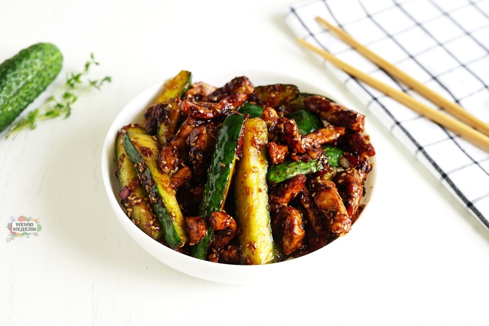 Жареные огурцы по-корейски с мясом: самый вкусный рецепт с видео и фото пошагово | Меню недели